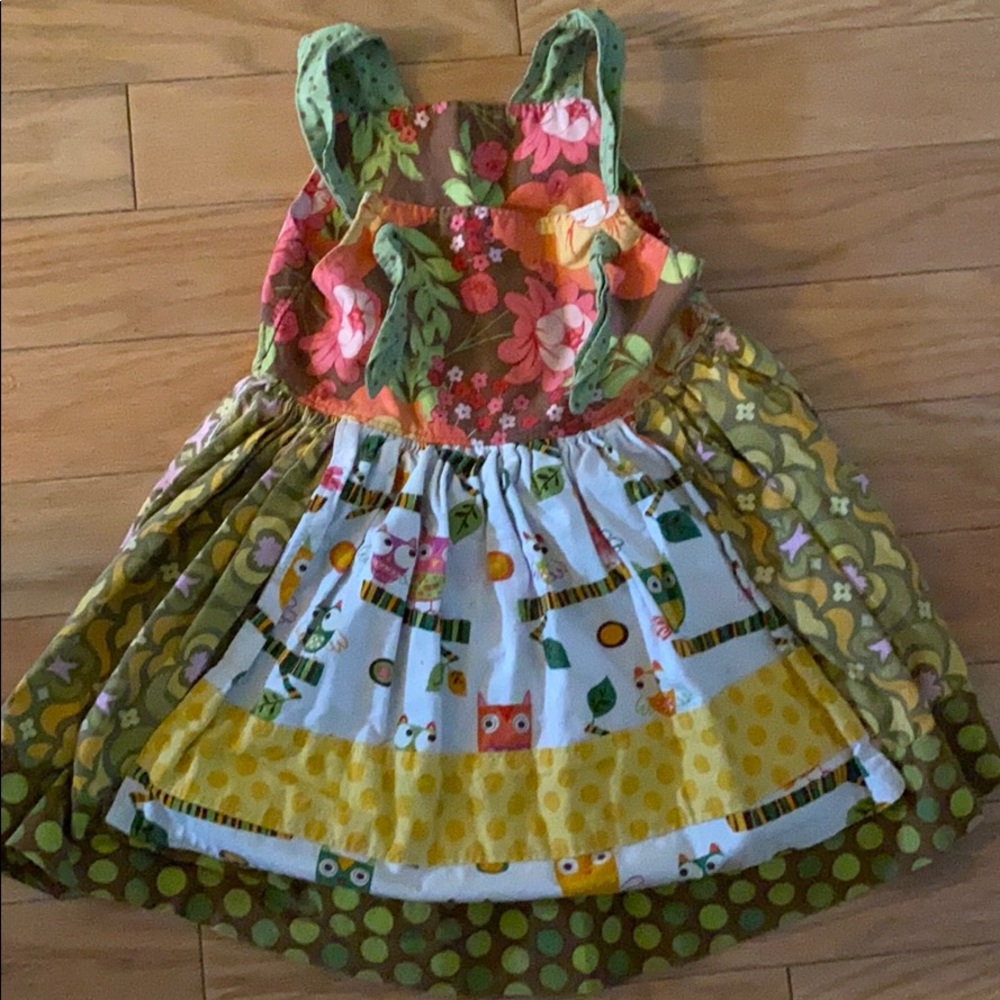 Little girl custom made apron dress/top